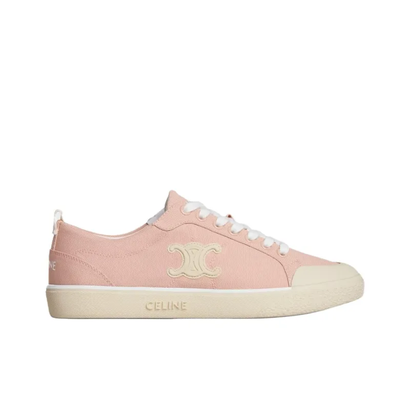 CELINE Low Top Canvas Shoes Women's Pink-1