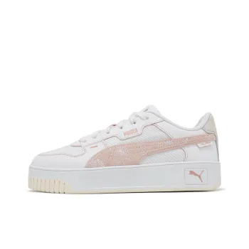 PUMA Carina Street Anti-Slip Wear-Resistant Low-Top Skateboard Shoes Women's White Pink