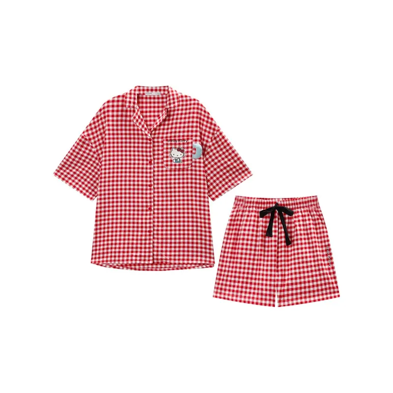 GUKOO x Hello Kitty Sanrio Series Pajama Set Women's Magenta-1