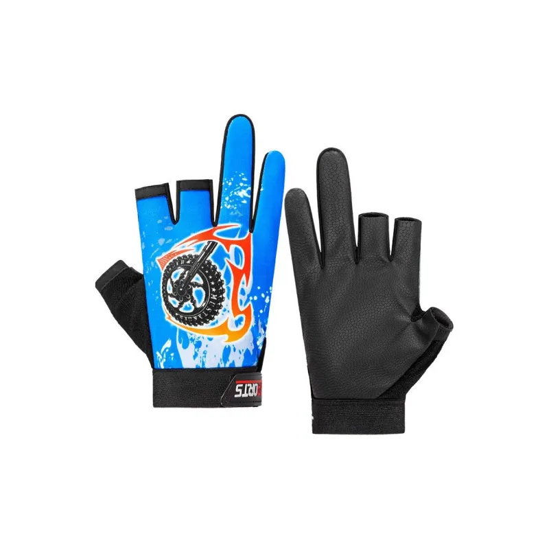 LEMONKID Back Of Hand Breathable Fabric Palm Honeycomb Anti Slip Fitness Gloves Men's-5
