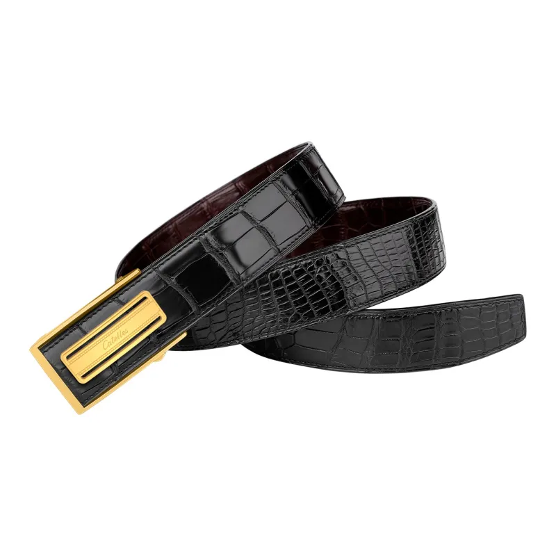 CATELLES Crocodile Leather Leather Belts Men's 3.5cm/3.8cm-8