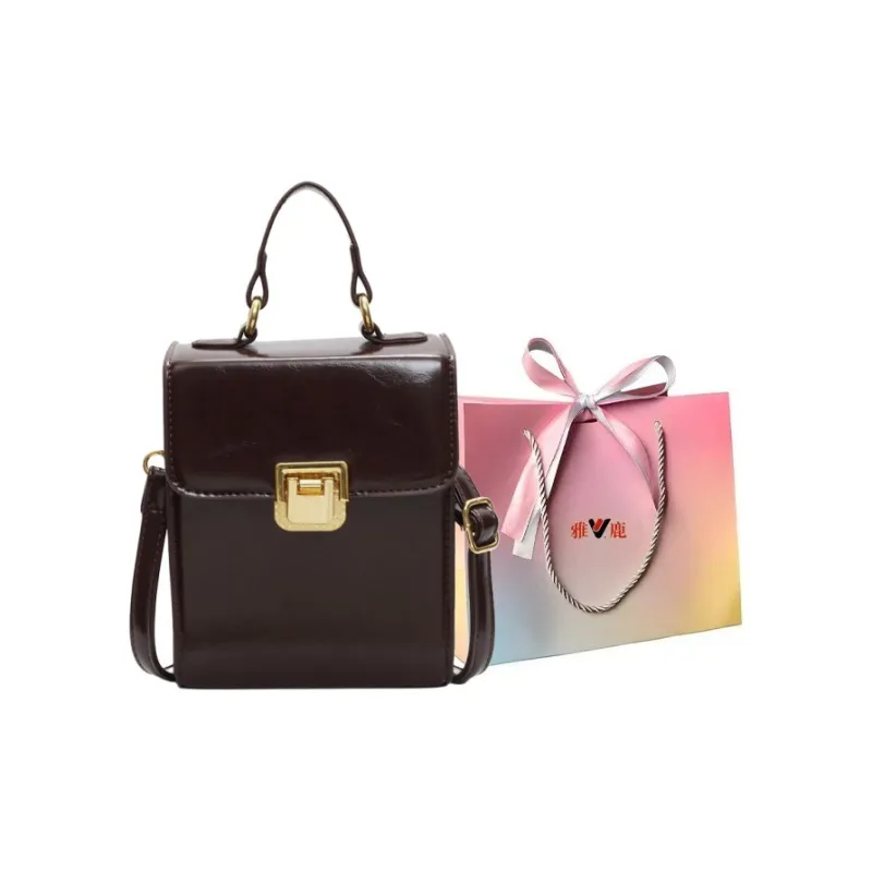Yalu PU Crossbody Handbag Regular Women's Black/Ancora Red/Brown/Coffee-18