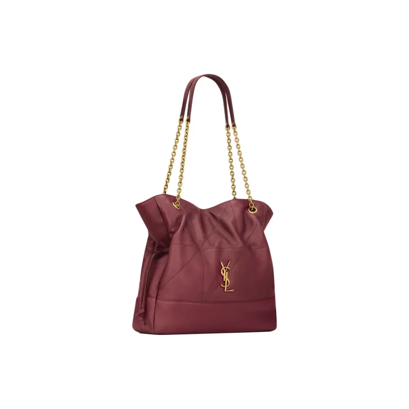 SAINT LAURENT Jamie Lambskin Tote Bag Shopping Bag Shoulder Bags Women's Bordeaux Red-2