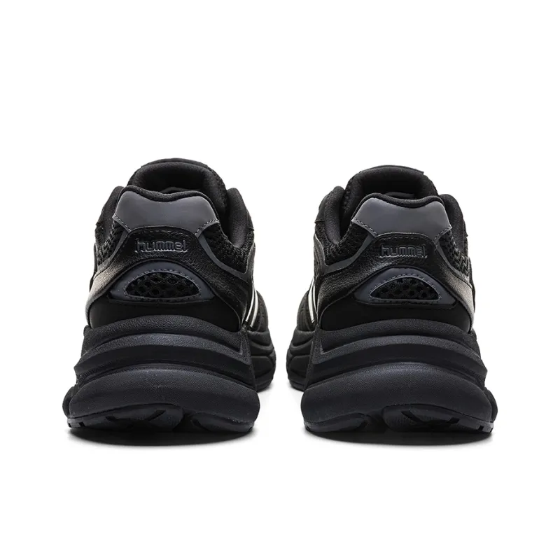Hummel Cushioned Anti-Slip Wear-Resistant Lightweight Height Increasing Low-Top Chunky Sneakers Men's Black-3