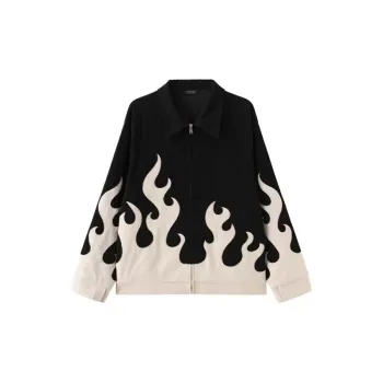 PAINT STAIN Fashion Jackets & Coats Unisex Classic Black And White Tone