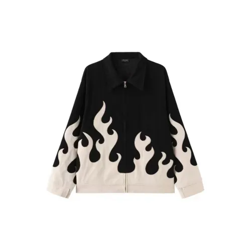 PAINT STAIN Fashion Jackets & Coats Unisex Classic Black And White Tone