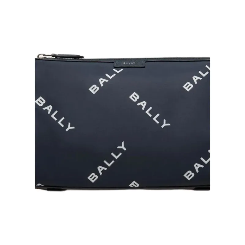 BALLY Nylon Fabric Messenger Bag Shoulder Bag Crossbody Bag Small Size Men's Blue-4