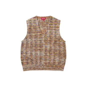 Supreme Speckled Zip Up Sweater Vest