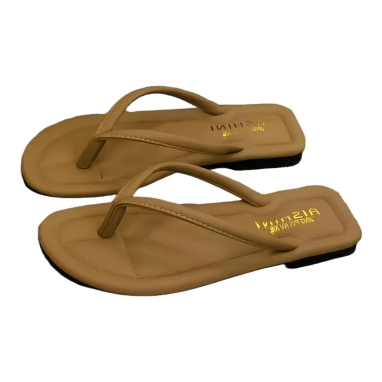 Meter Minimalist Style Comfortable Flip Flops, Summer Ankle Strap Slippers, Versatile Flat Toe Slipper-6