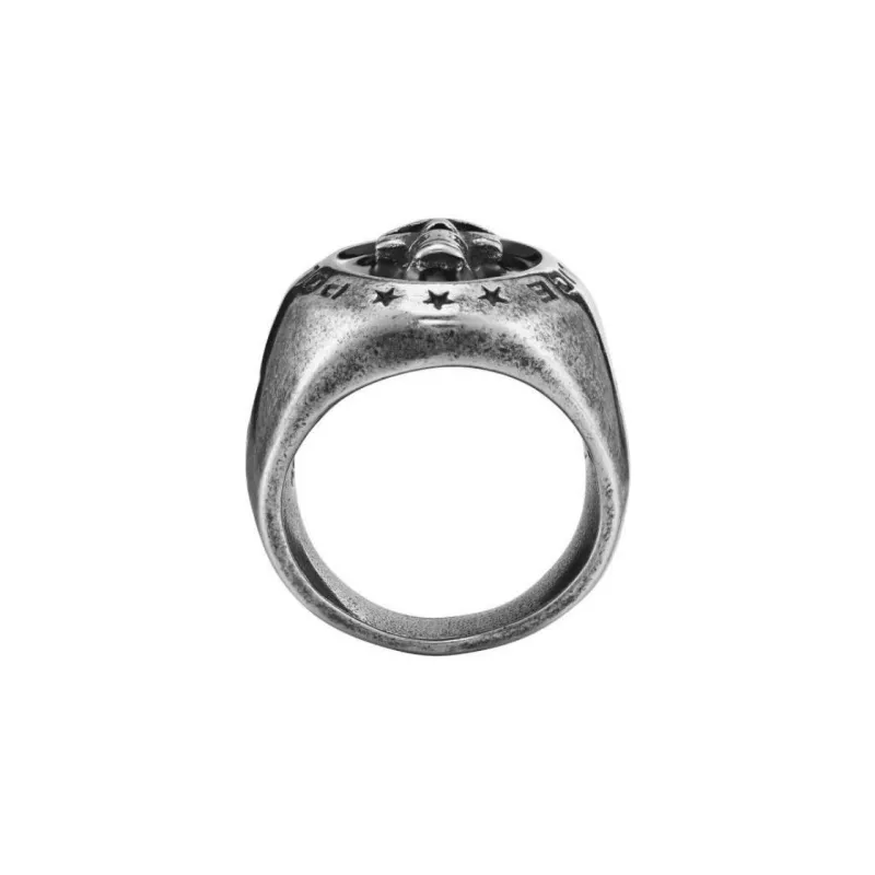 Police Stainless Steel Rings Men's Silver-1