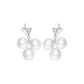 Grape Pearl Stud Earrings-Silver