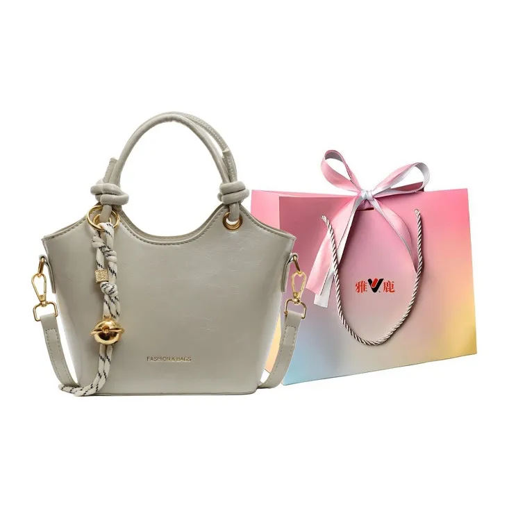 Yalu PU Shoulder Bag, Crossbody Bag, Handbag Regular Women's Black/Ecru/Pink/Green-21