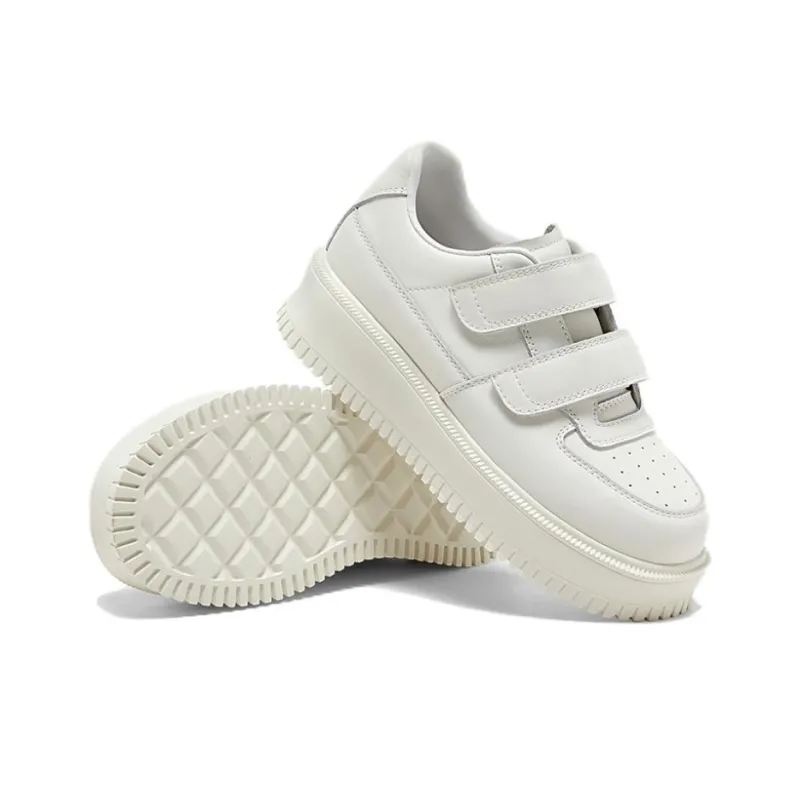 BATA Low-Top Skateboard Shoes Women's White-3