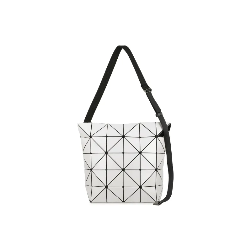 ISSEY MIYAKE SlashBLOCKY Polyester Blended Vinyl Chloride Bucket Bag Handbag Shoulder Bag Women's Light Gray White-1