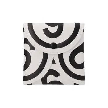 MM6 Maison Margiela Leather Wallet Women's Black White