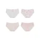 4 Pack-White+Pink+Flesh Pink+Stripes