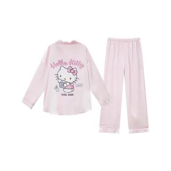 GUKOO x Hello Kitty Sanrio Series Pajama Set Women's Light Strawberry Pink