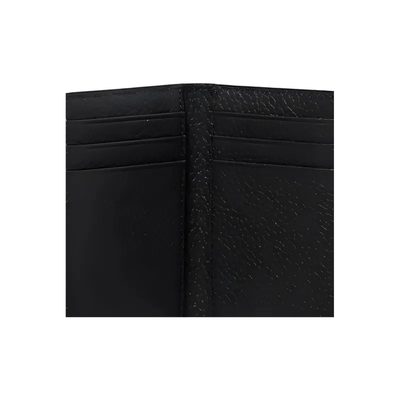 MICHAEL KORS Hudson Leather, Cow Leather Card Holder Medium Size Men's Black-4