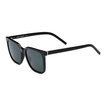 SAINT LAURENT Plastic Acetate Polyamide Oval Sunglasses Unisex Black