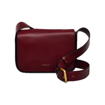 RADLEY Cow Leather Shoulder Bag Medium Size Women's Red