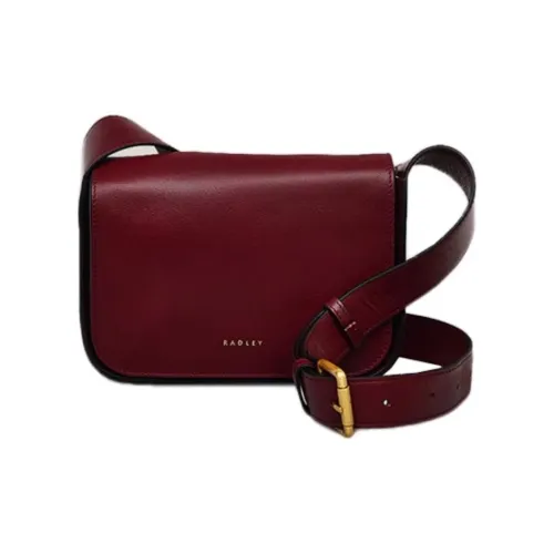 RADLEY Cow Leather Shoulder Bag Medium Size Women's Red