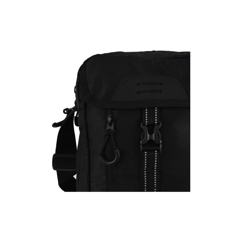 CAT Polyester Messenger Shoulder Bag, Crossbody Bag Medium Size Unisex Black-4