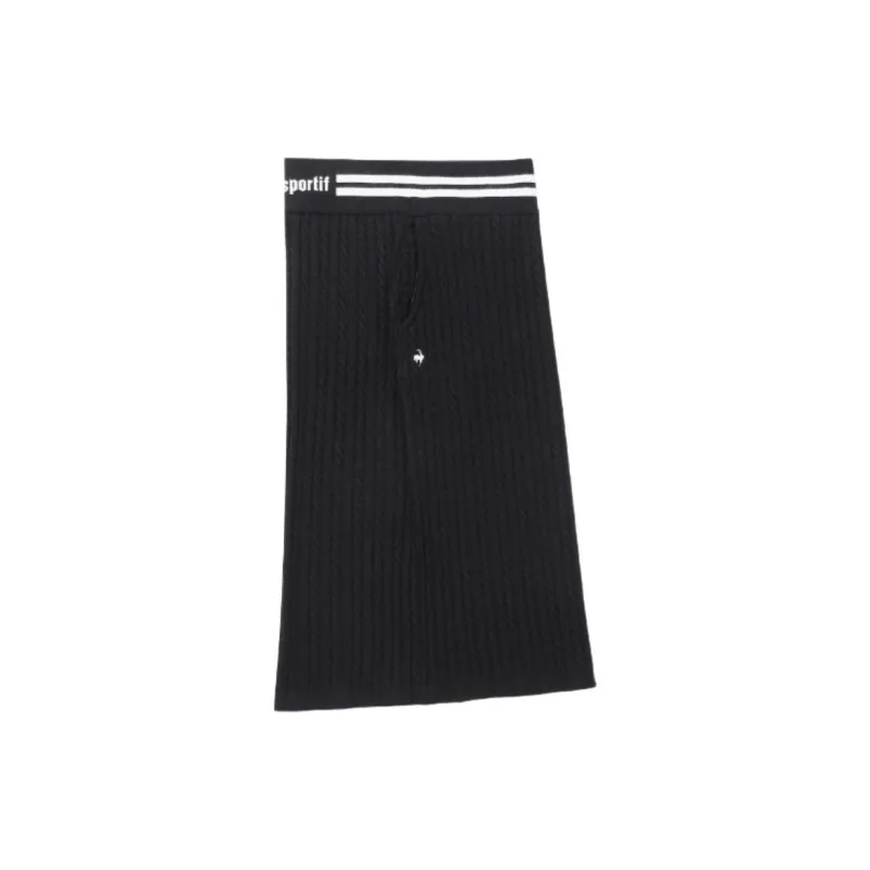 Le Coq Sportif Knit Long Skirts Women's Black-2