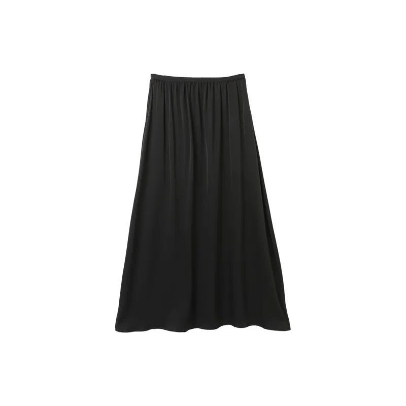 SETIROM Casual Long Skirt Women's Black-1