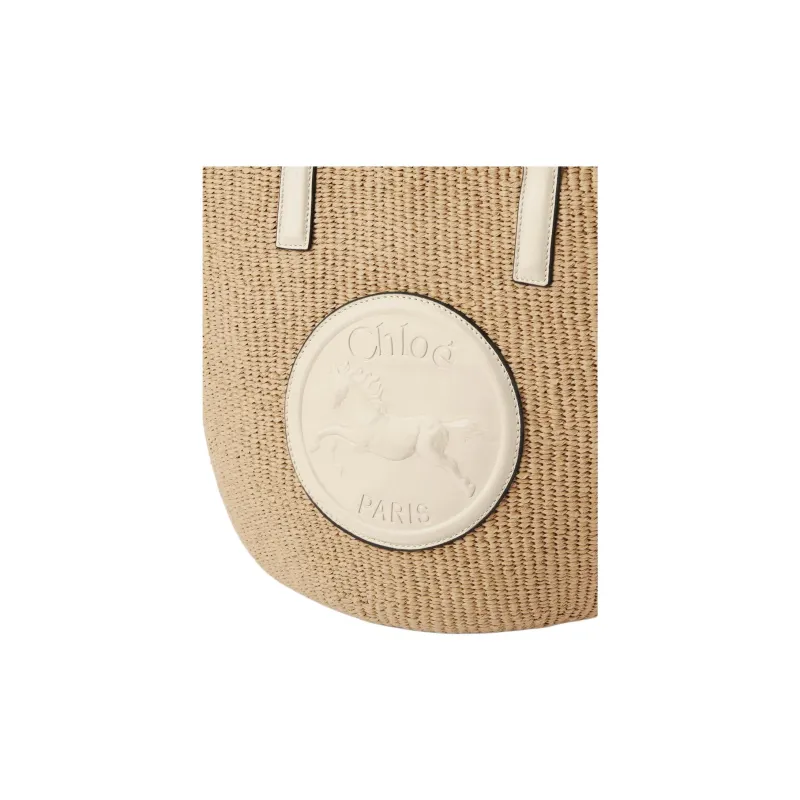 Chloe Paper Tote Bag, Shopping Bag, Shoulder Bag Tubas Women's Deep Ivory-4