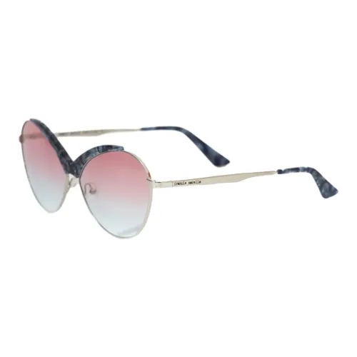 Frankie Morello Metal Mother Of Pearl Browline Sunglasses Unisex Blue