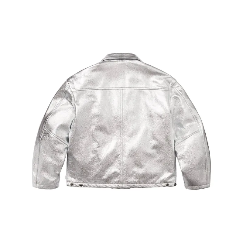 Supreme Schott Leather Clip Jacket-4