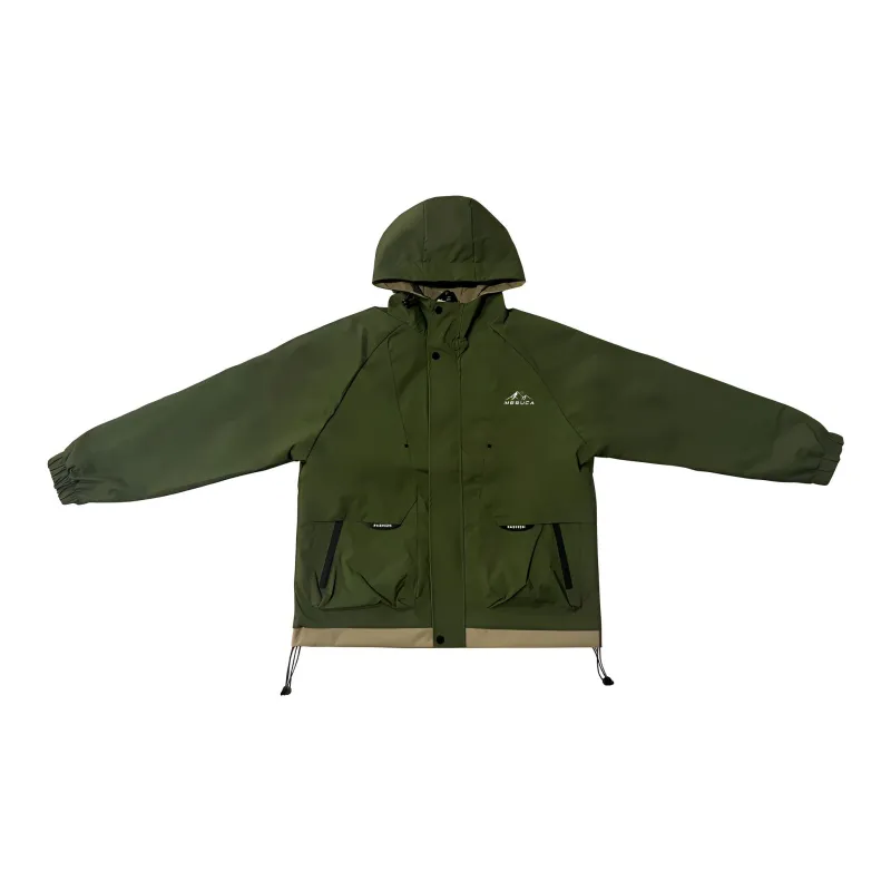 MESUCA Waterproof And Windproof Windbreaker Jacket Unisex Wave Green-0