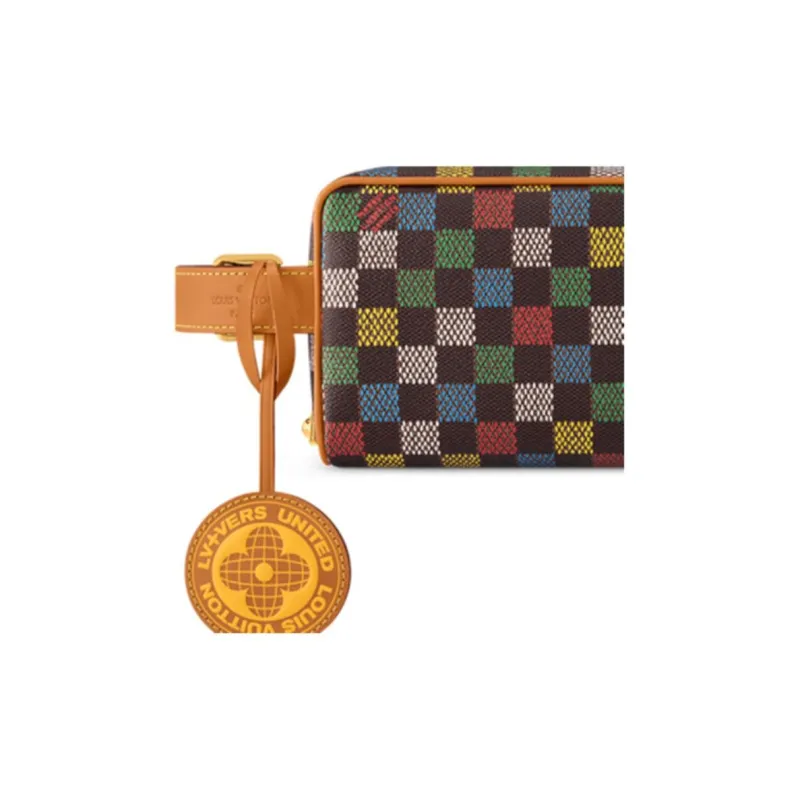 LOUIS VUITTON Locker Dopp Kit Lv Vers Damier Ebene Multicolor-4