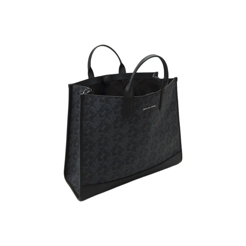 MICHAEL KORS Hudson Artificial Leather Tote Bag, Shopping Bag, Shoulder Bag, Handbag Men's Dark Blue-2