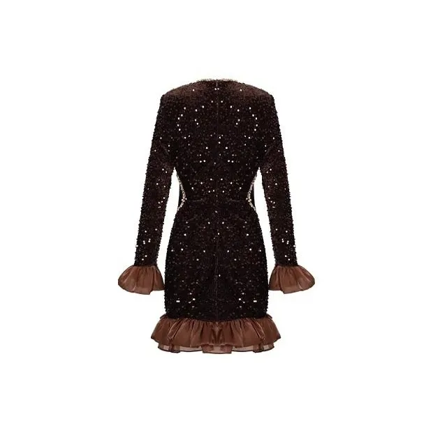 KEAB Long-Sleeved Dresses Women's Caramel-1