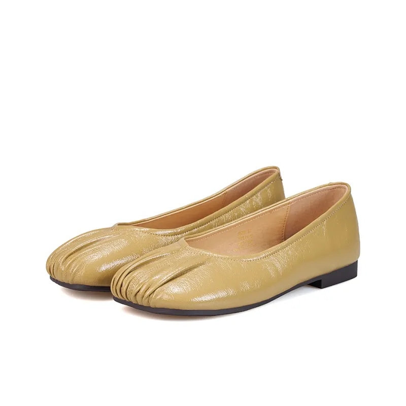 Joy&Mario Casual Single Shoes 1.5cm Women's Apricot-1