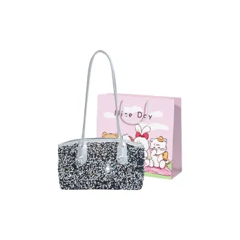 AOSONG Sequins Shoulder Bag Regular Women's Black/Silver