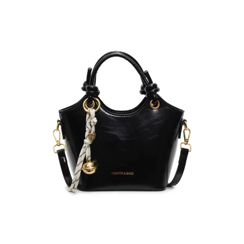 Yalu PU Shoulder Bag, Crossbody Bag, Handbag Regular Women's Black/Ecru/Pink/Green-1