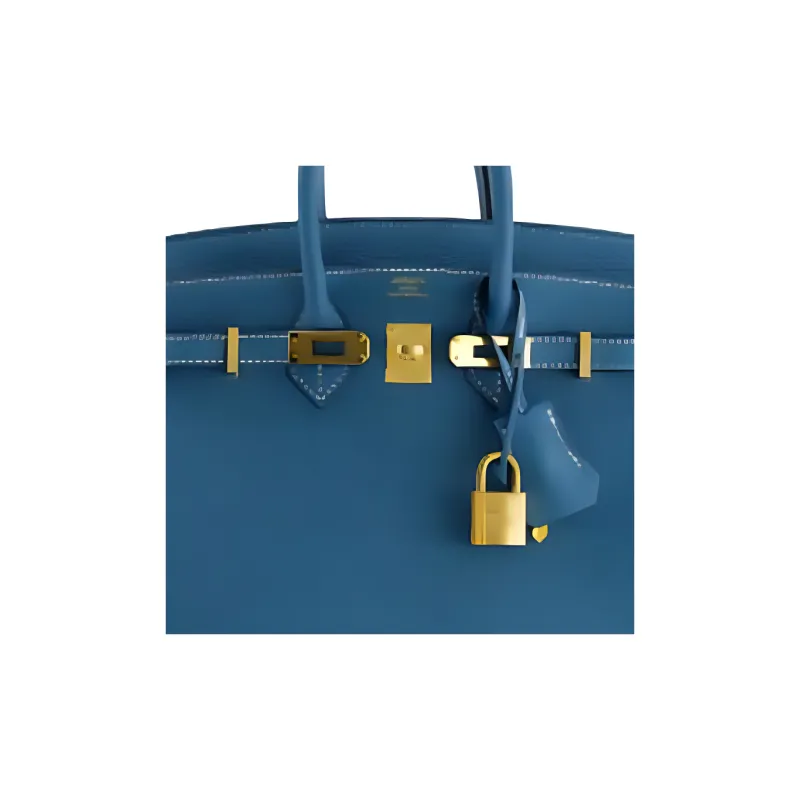 HERMES Birkin Togo Calfskin Birkin Bag Handbags Women's D2 NEW BLEU JEAN Denim Blue-1