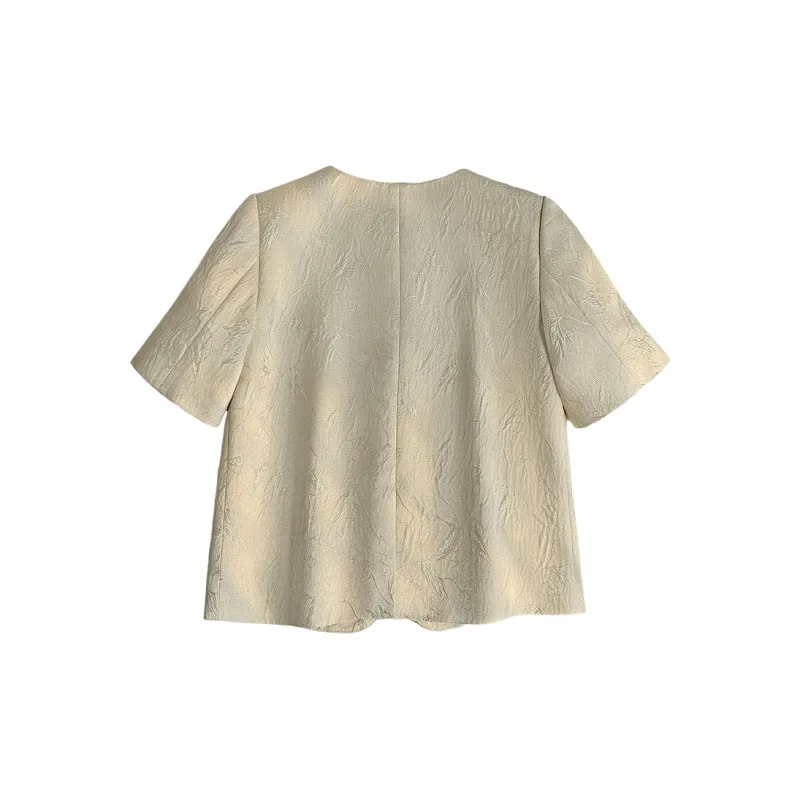 Cypress House Cropped Coats Women's Champagne-1