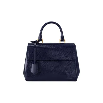 LOUIS VUITTON Cluny Lacquered Finish Cow Leather Shoulder Bag Crossbody Bag Handbag Mini Women's Sapphire Blue