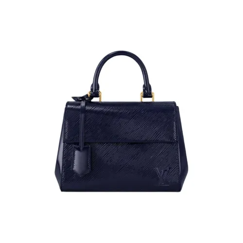 LOUIS VUITTON Cluny Lacquered Finish Cow Leather Shoulder Bag Crossbody Bag Handbag Mini Women's Sapphire Blue