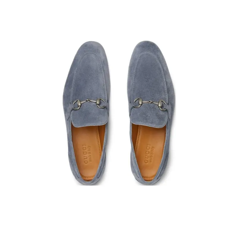 GUCCI Jordaan Loafers Men's Dark Gray-3