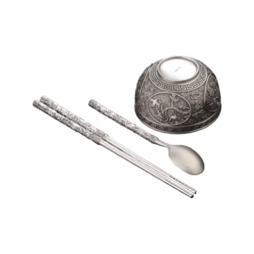 QINGFU 999 Fine Silver Tableware Unisex