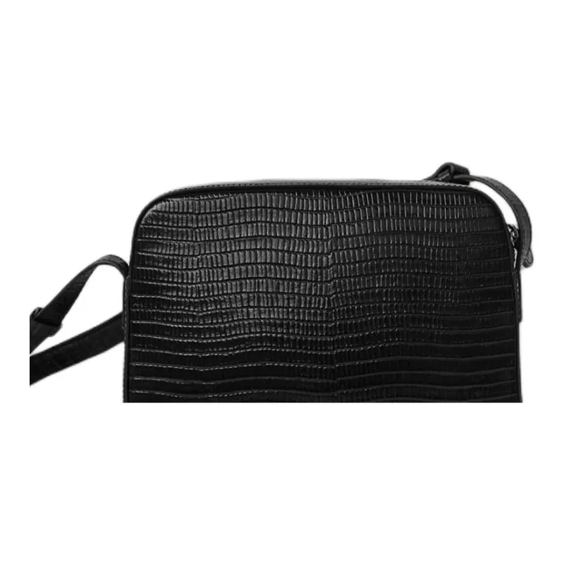 NOTHING WRITTEN Cow Leather Handbag Shoulder Bag Mini Women's Black-4