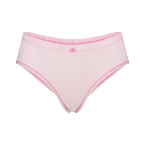 SKIMS SS25 LIGHTWEIGHT COTTON LOGO PICOT HIPSTER Underpants Women's 1 Pack CHERRY BLOSSOM/Cherry Blossom Color