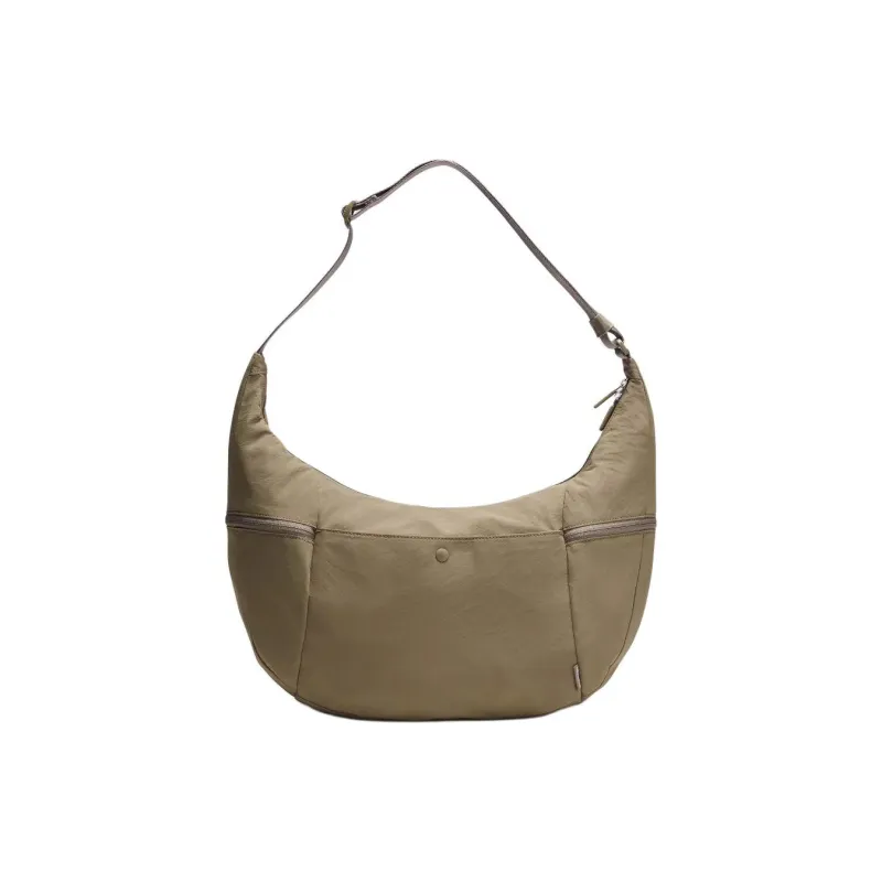 Lululemon Recycled Nylon Shoulder Bag Large Size Unisex Brown-2