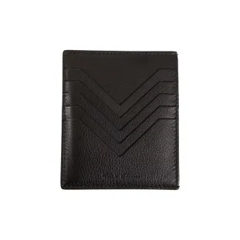 RICK OWENS/RO Cow Leather Card Holder Men's Black