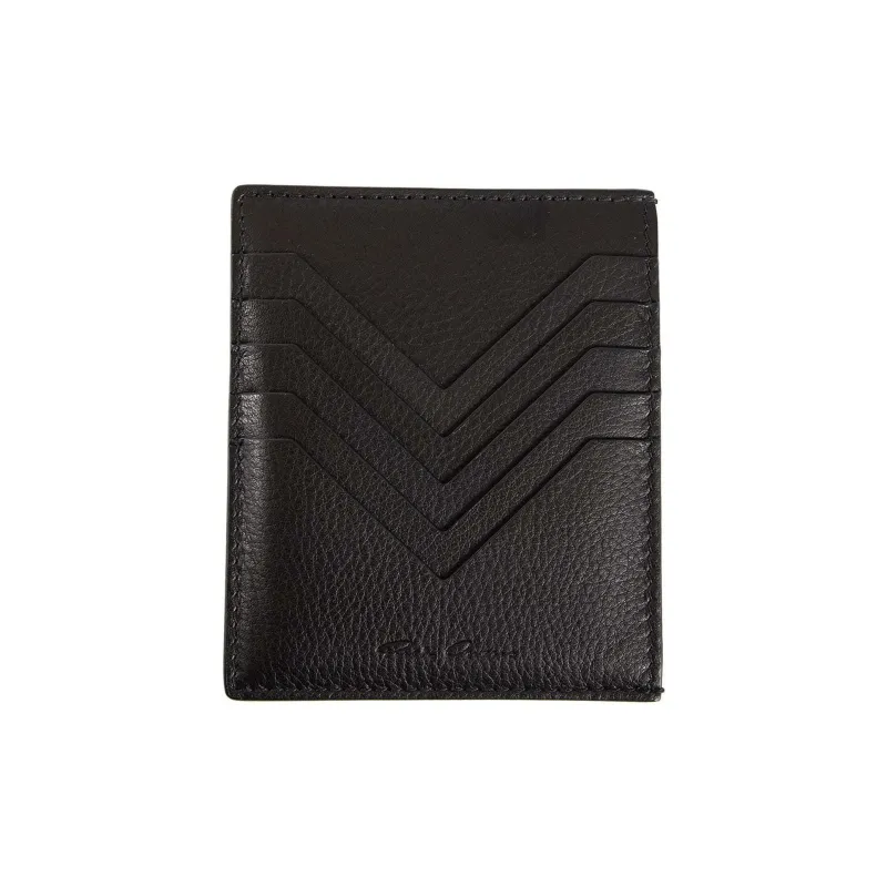 RICK OWENS/RO Cow Leather Card Holder Men's Black-0