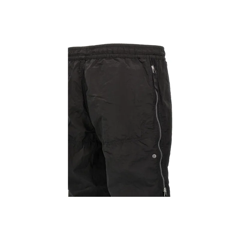 STONE ISLAND Logo Patch Elastic Waist Trousers-3